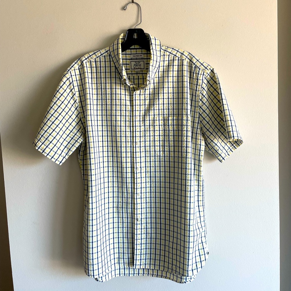 Jos. A. Bank Men’s Short Sleeve Seersucker Shirt - Size L